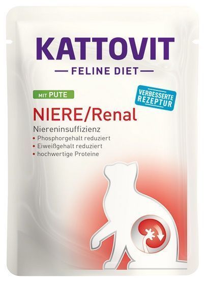 Karma dla kota z przewlekłą niewydolnością nerek - Kattovit Indyk 85g