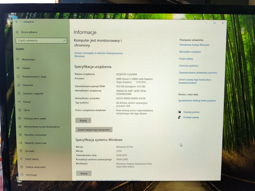 Komputer z Windows 10