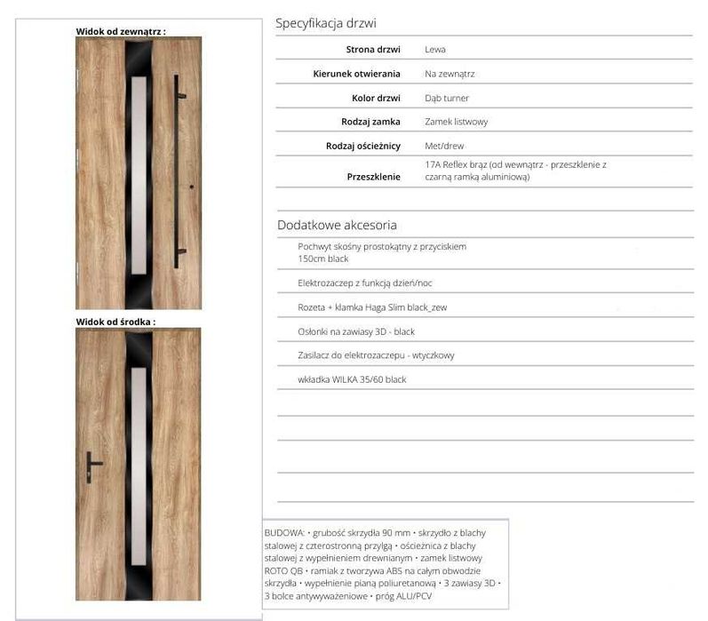 Drzwi zewnętrzne 2096x1011