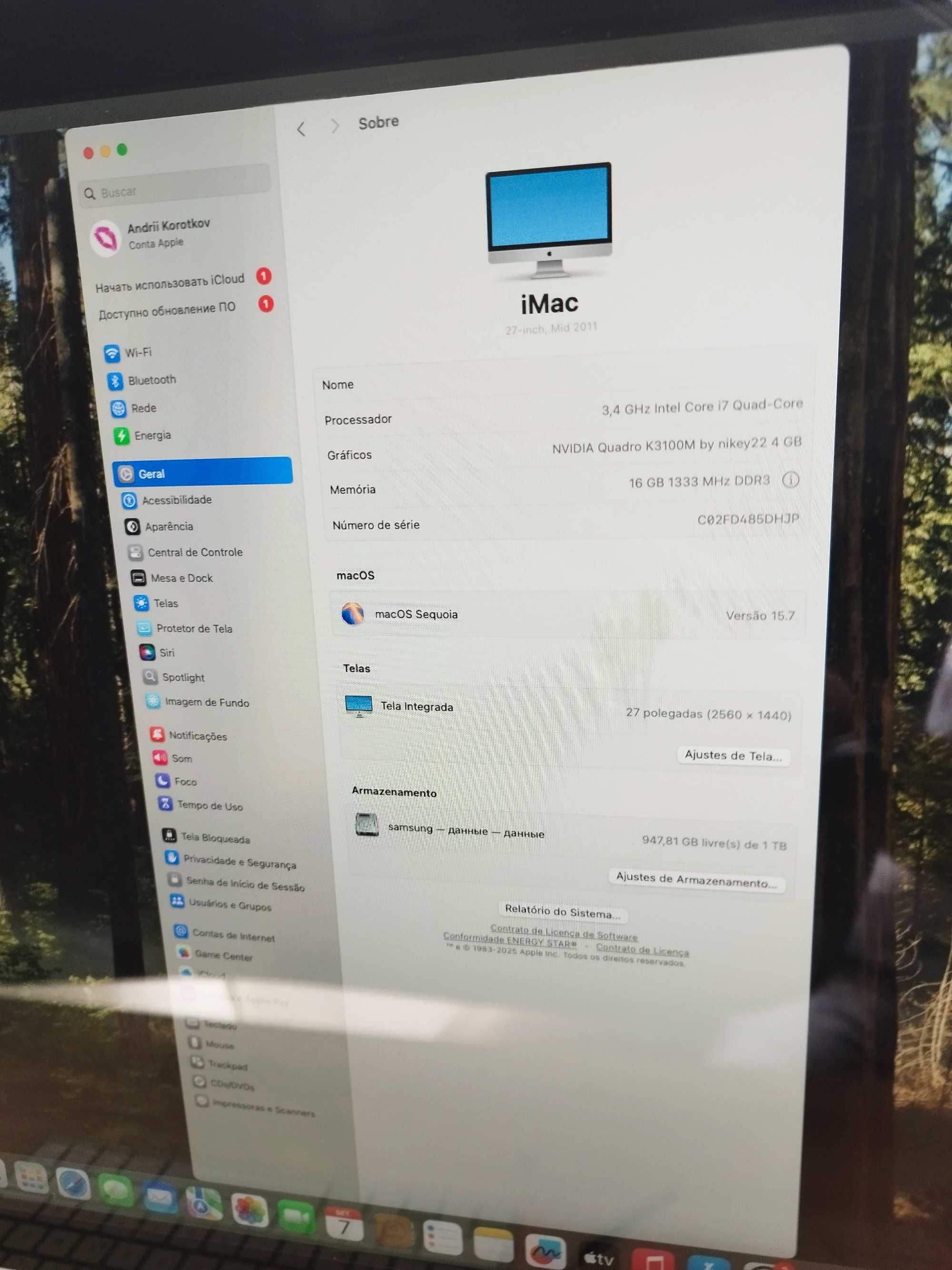 Imac 12.2. 2011 i7 Quad-Core Nvidia Quadro K3100M 4G 16G 1333