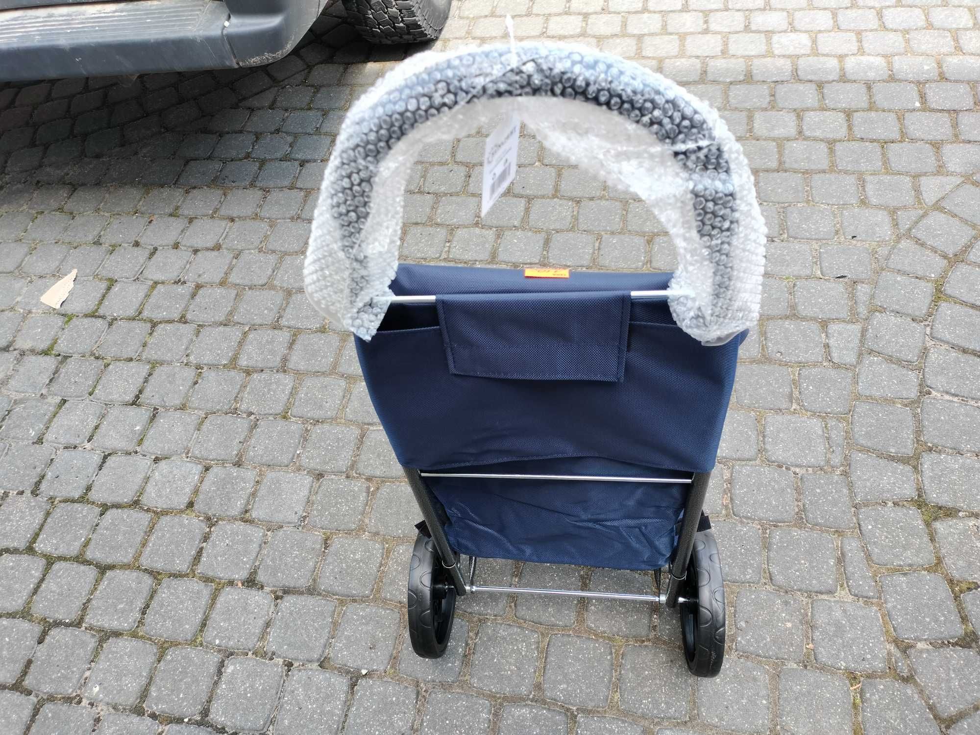 duży wózek zakupowy lekke na dużych kołach łożyskowane nowość jakość