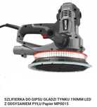 Szlifierka do gipsu gładzi i tynku 190MM LED z odsysaniem pylu