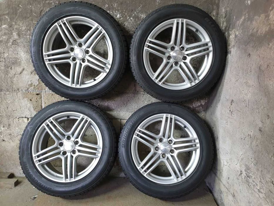 Felgi aluminiowe R17 5x112 opony zima 225/55R17 6,3mm Audi VW Mercedes