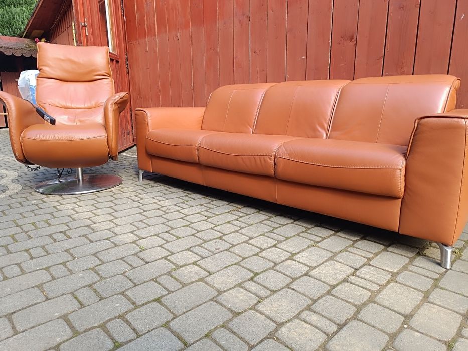 Sofa skórzana,sofy skórzane, komplet wypoczynkowy,że skóry transport