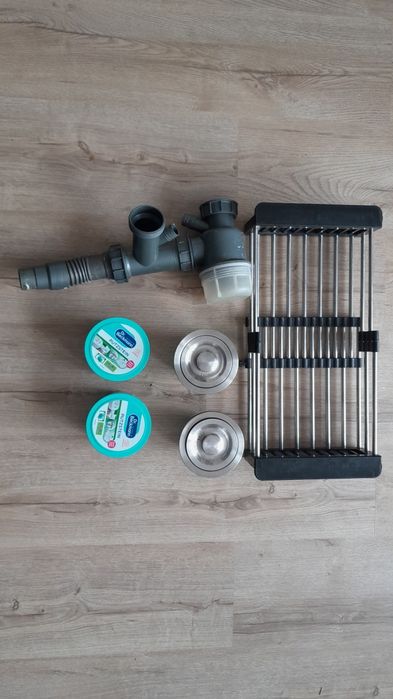 Zlew z baterią 78x43 cm Stal nierdzewna plus 2 pasty do czyszczenia.