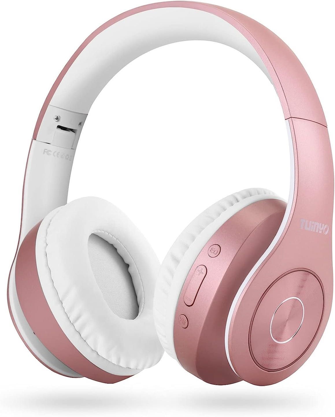 Słuchawki bezprzewodowe z mikrofonem nauszne różowe TP18