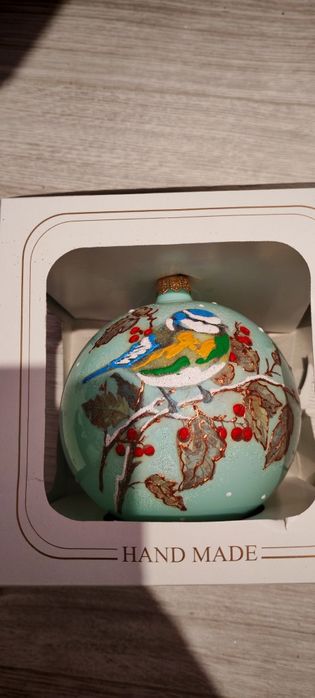 Bombka szklana ręcznie malowana