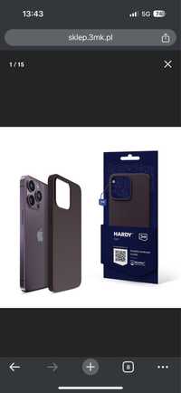 Etui na iPhone 14 Pro - 3mk HARDY® Case Deep Purple