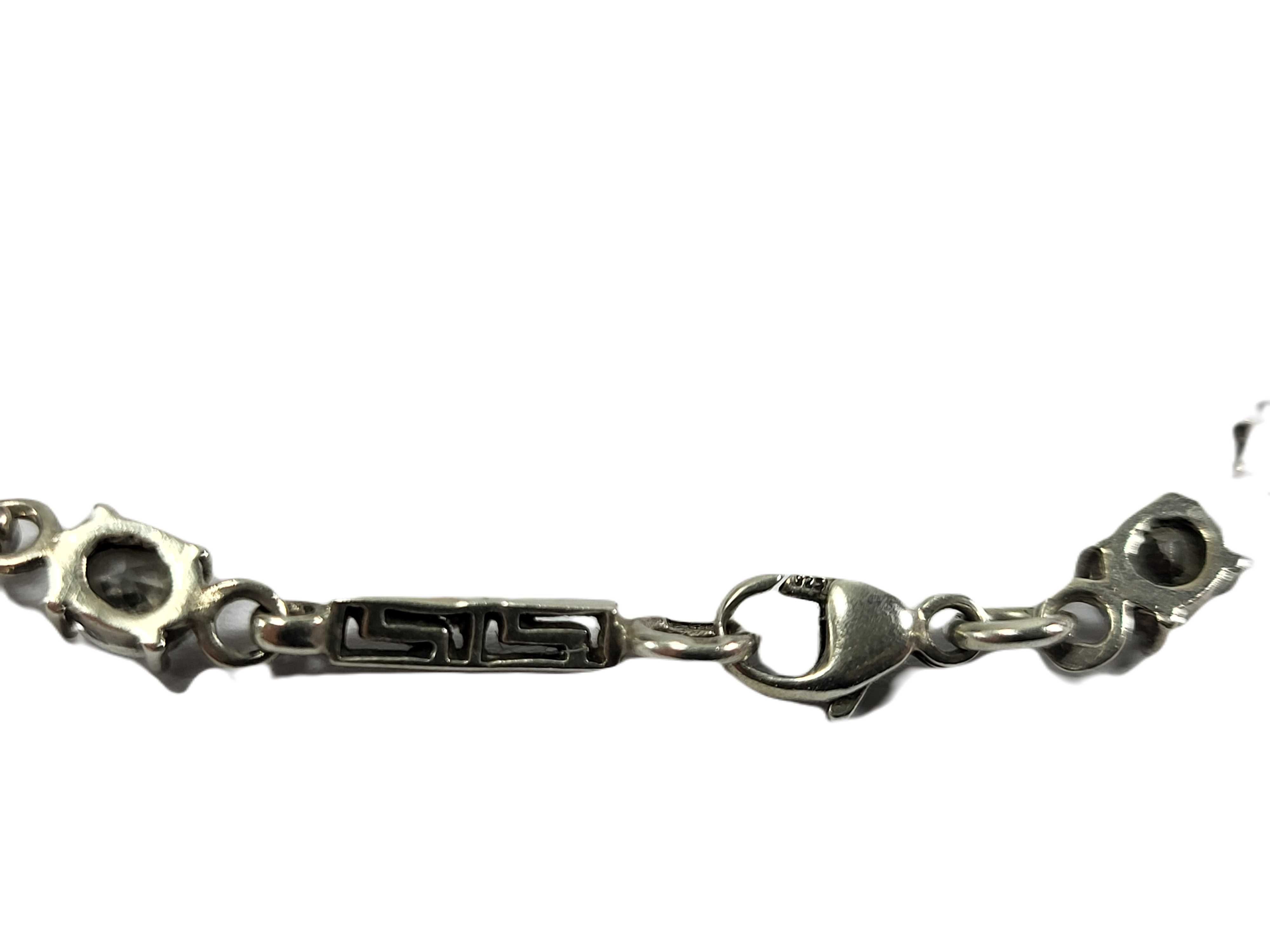 Srebrna bransoletka z cyrkoniami 925 długość 21 cm