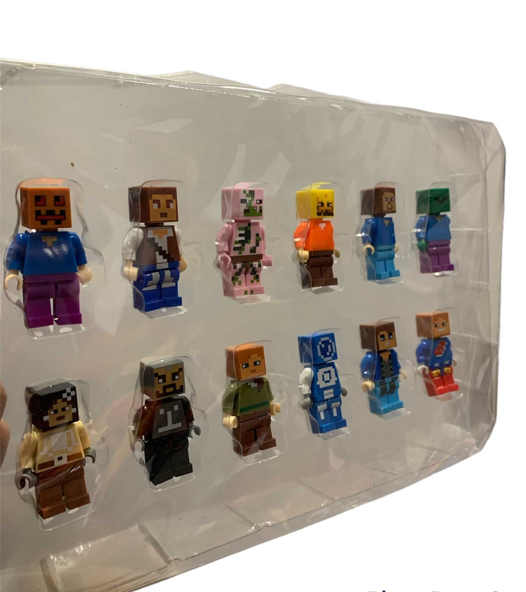 ' Figurki Ludzik Minecraft Steve Creeper Zestaw 12 Figurek Klocki lego