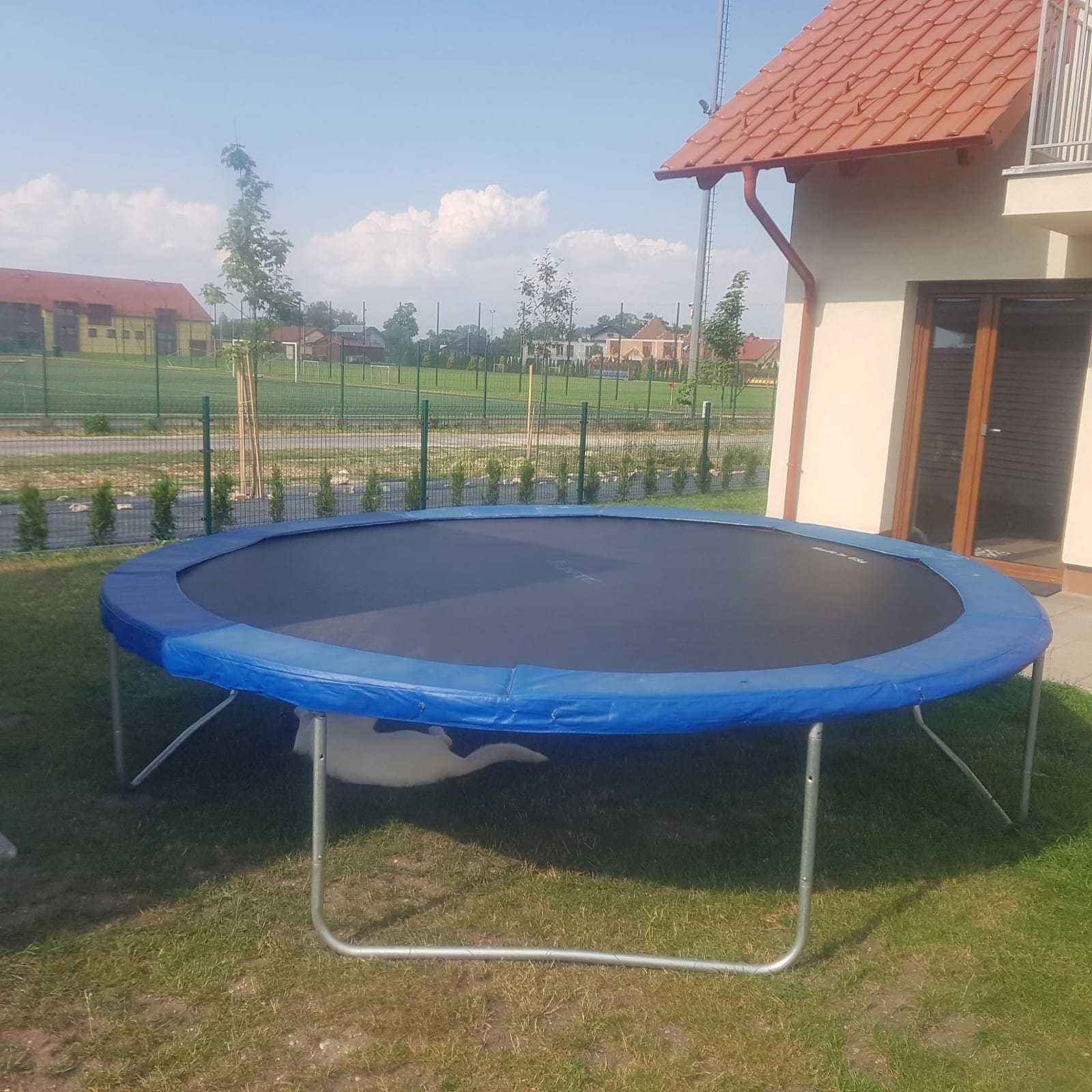 TRAMPOLINA Funfit DUŻA 374 CM z drabinką
