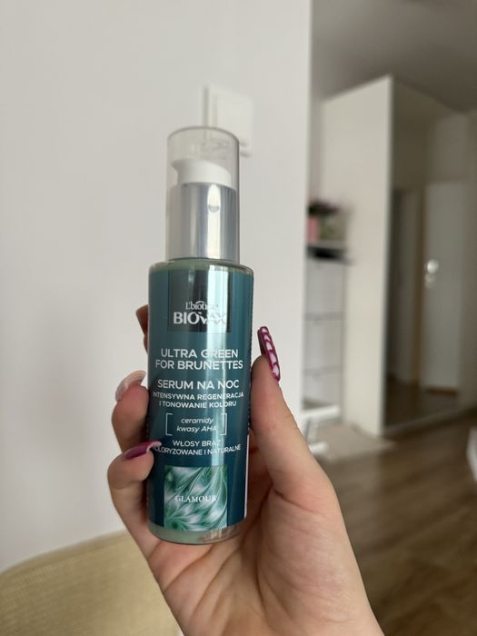 Biovax Glamour Ultra Green Serum do Włosów na Noc dla Brunetek 100 ml