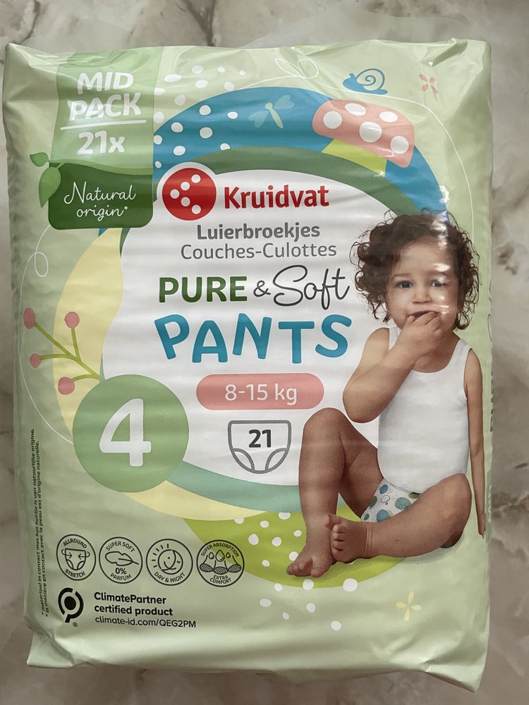 Підгузники-трусики kruidvat 4, 5 та 6, deliplus 5, mamia 5,6, libero