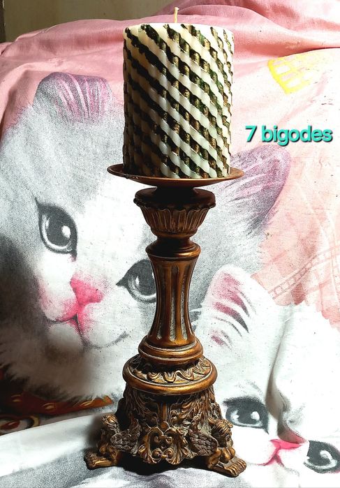 Candelabro com vela óptimas condições