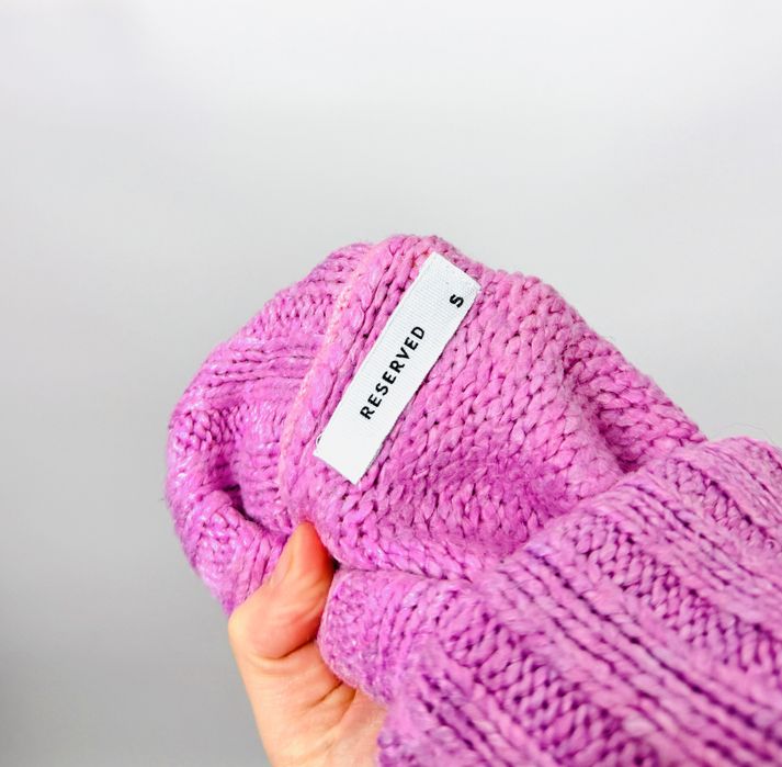 Sweter z golfem w kolorze wrzosowym S 36 Reserved