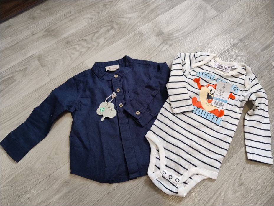 Набір речей на хлопчика 74/80. Лляна сорочка у подарунок. Ціна за все