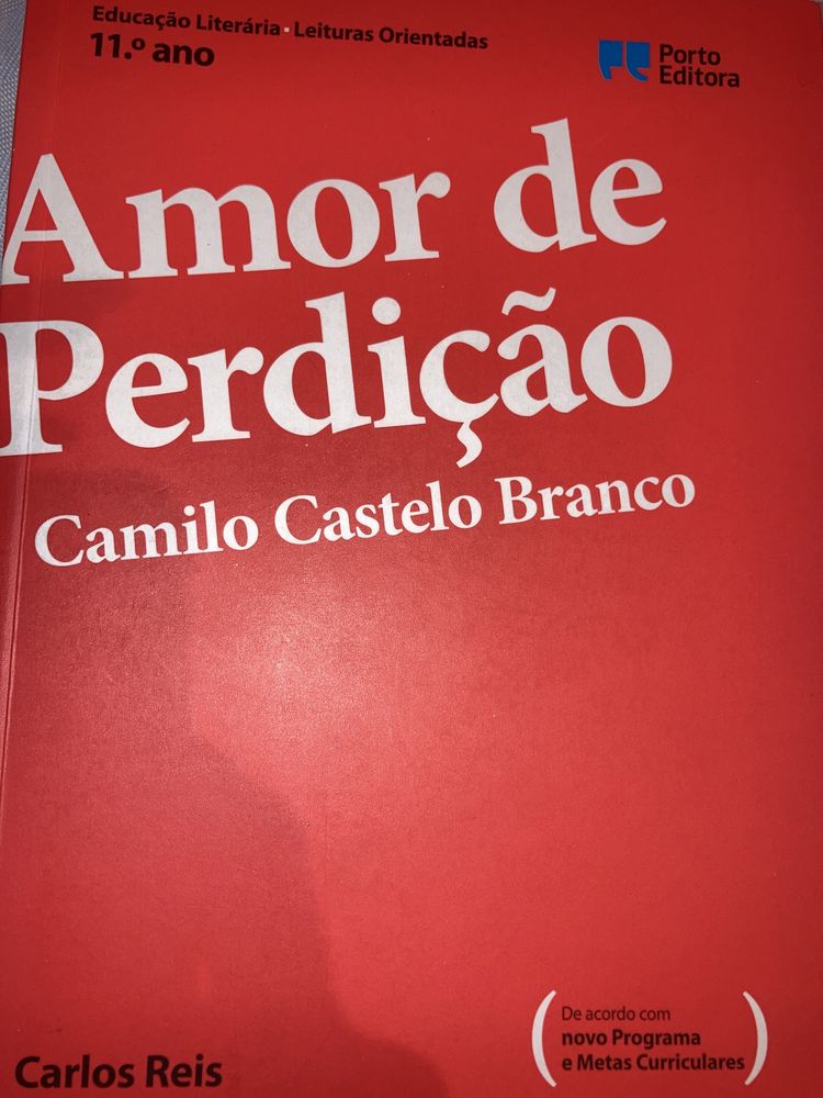 Amor de perdição Camilo Castelo Branco livro de Carlos Reis