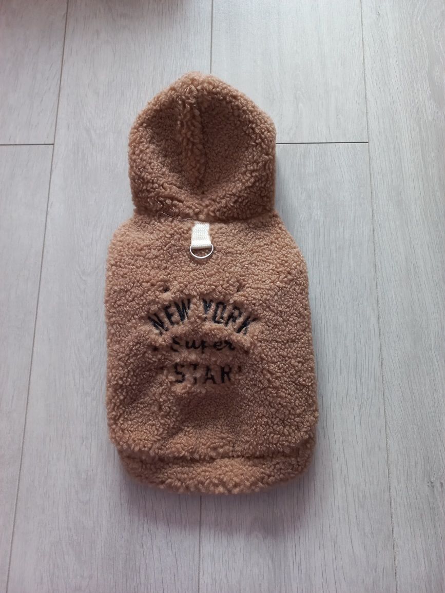 Ciepła bluza dla psa z kapturem M 28cm