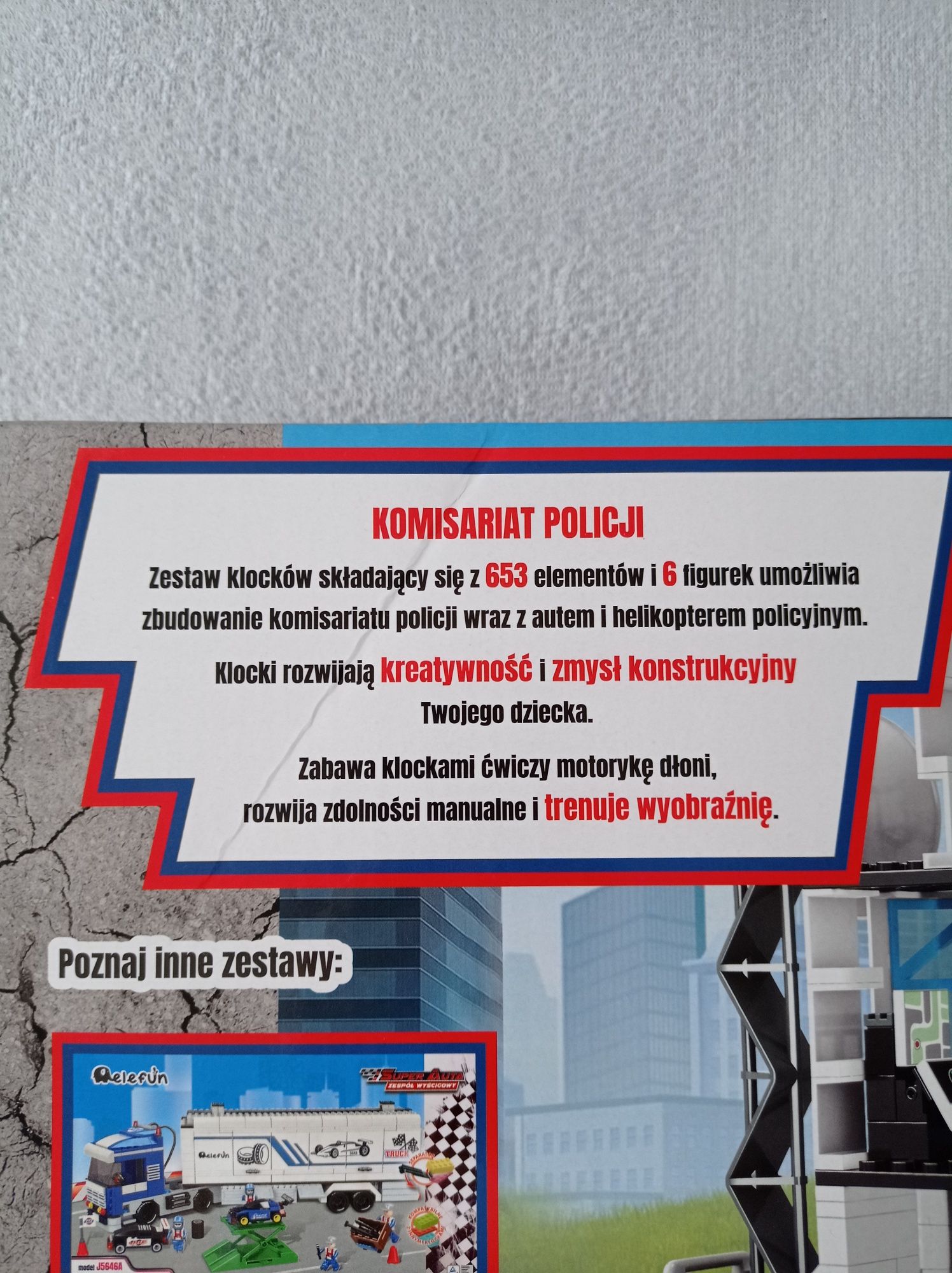 Nowe klocki konstrukcyjne komisariat policji Elefun jak lego policja