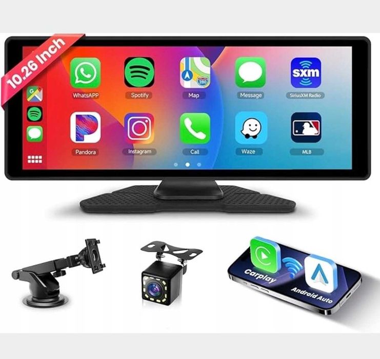 Car Multimedia Player 10,26" z CarPlay/Android Auto + Kamera cofania