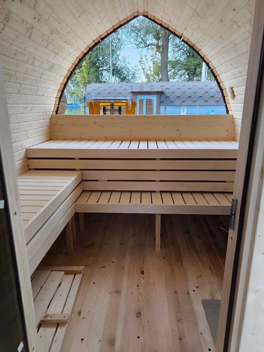 Sauna Ogrodowa OD RĘKI igloo 4 m PANORAMA
