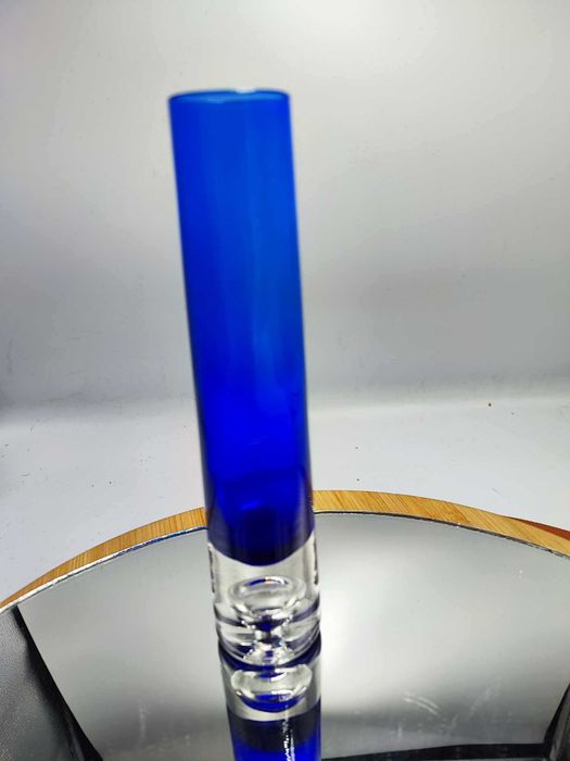 Wazon,kobaltowy,szklany,Willy Johansson dla HADELAND,vintage