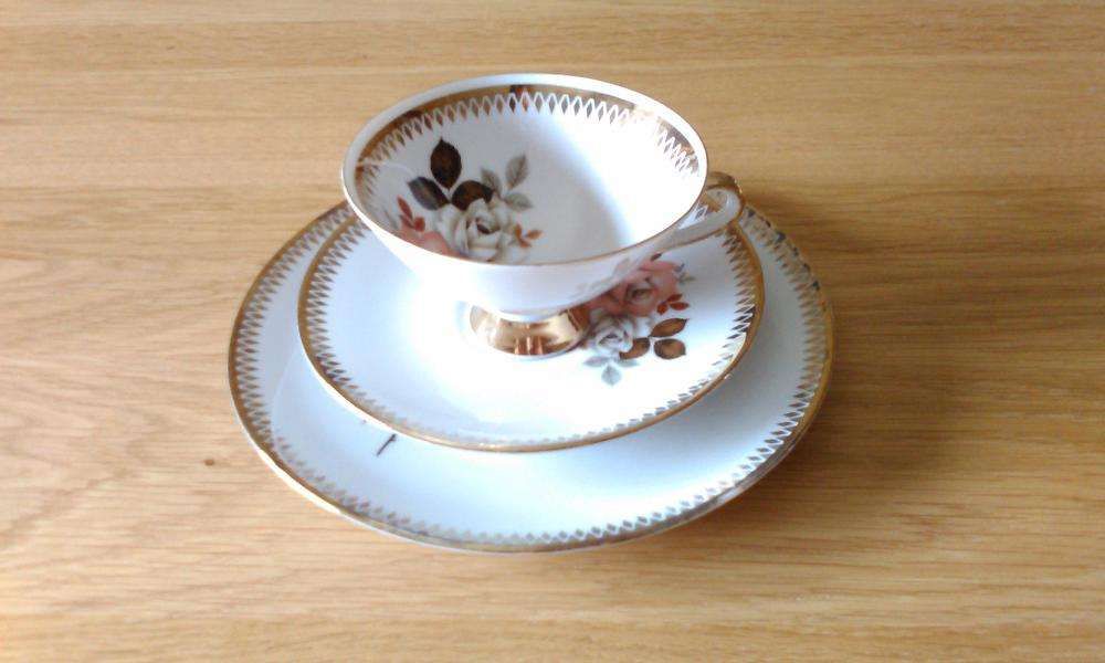 Conjunto chá e prato de bolo Winterling