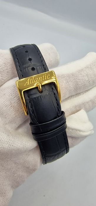 Atlantic Worldmaster Art Deco Automatic - szafir, skóra - Gold + Red