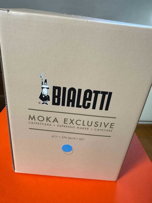 Kawiarka Bialetti Moka Exclusive 6 tz – błękitna, nowa!