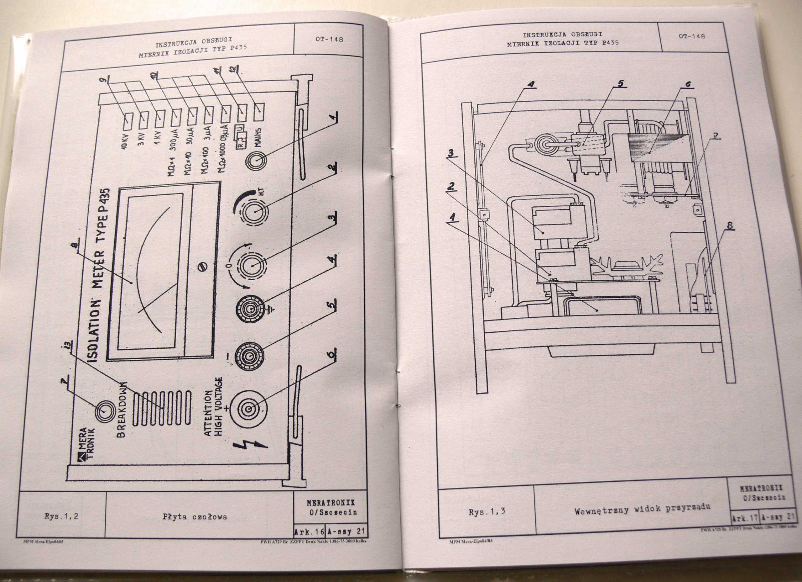 Instrukcja Miernik izolacji P-435 instrukcja MERATRONIK