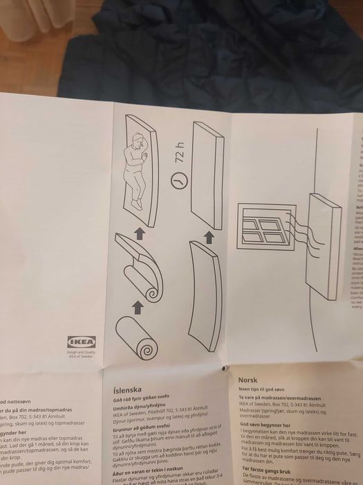 Materac nawierzchniowy piankowy Ikea 200/90.. W bardzo dobrym stanie!
