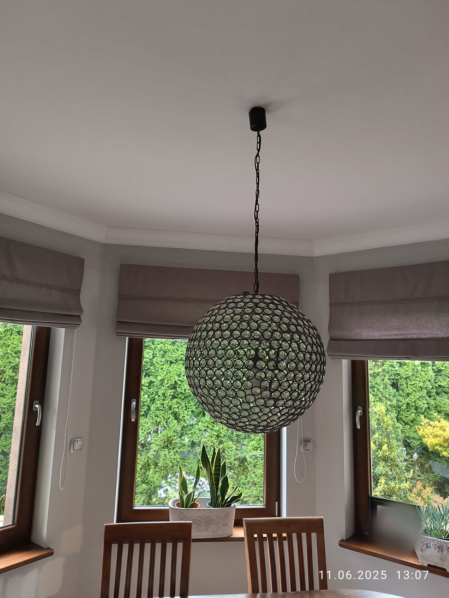 Lampa wisząca Belldeco kula krysztal