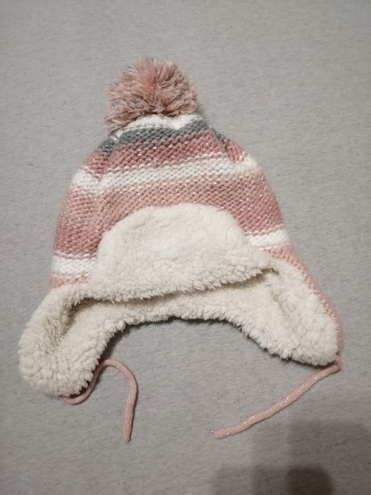 Czapka zimowa dla dziewczynki rozm. 80cm