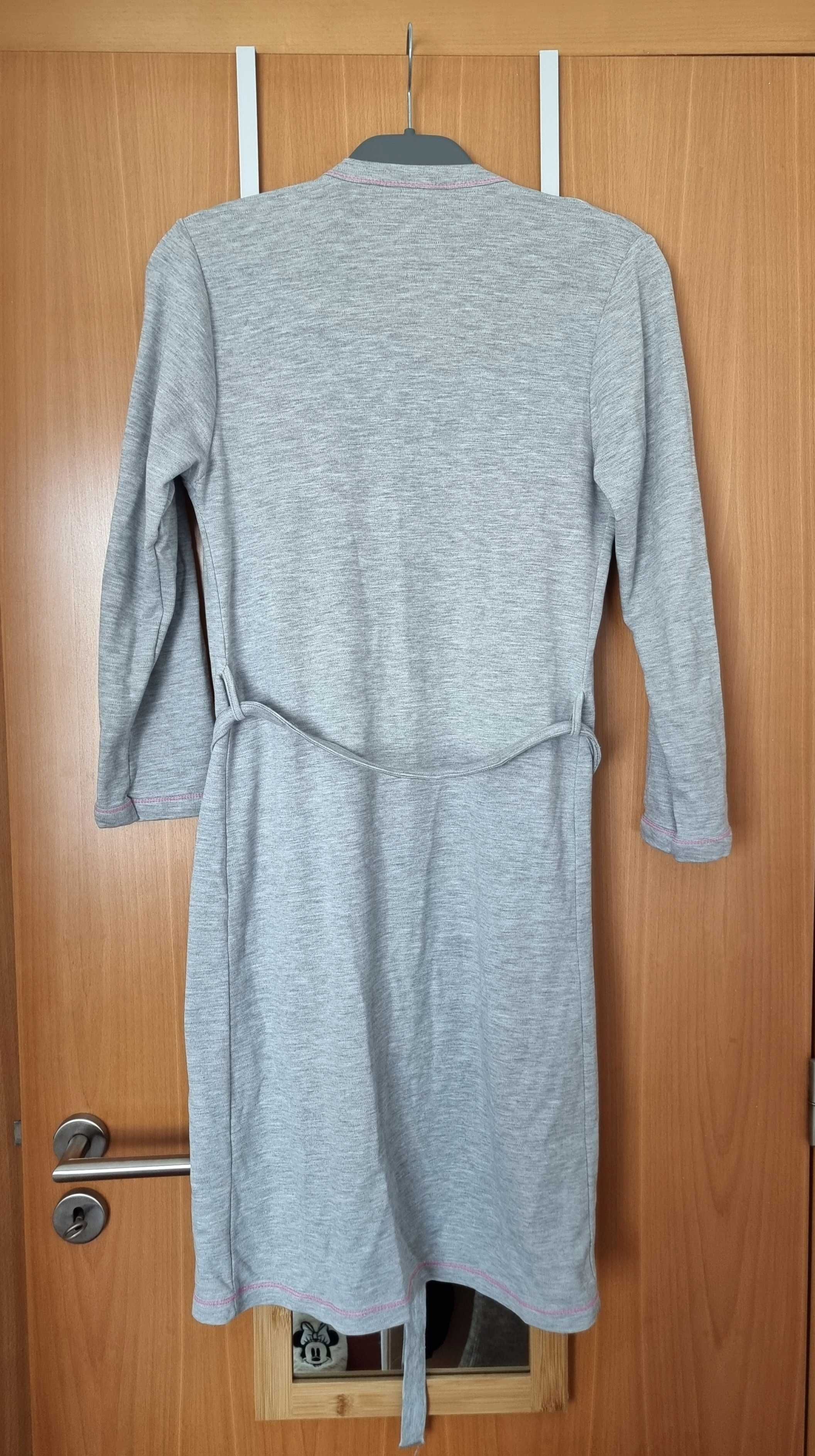Roupão/ robe cinzento com detalhes rosa Red Code, tamanho S
