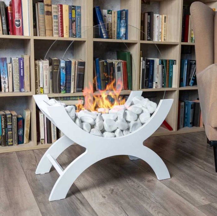 Підлоговий біокамін Hafland для освітлення (БЕЗ ДИМУ), биокамин