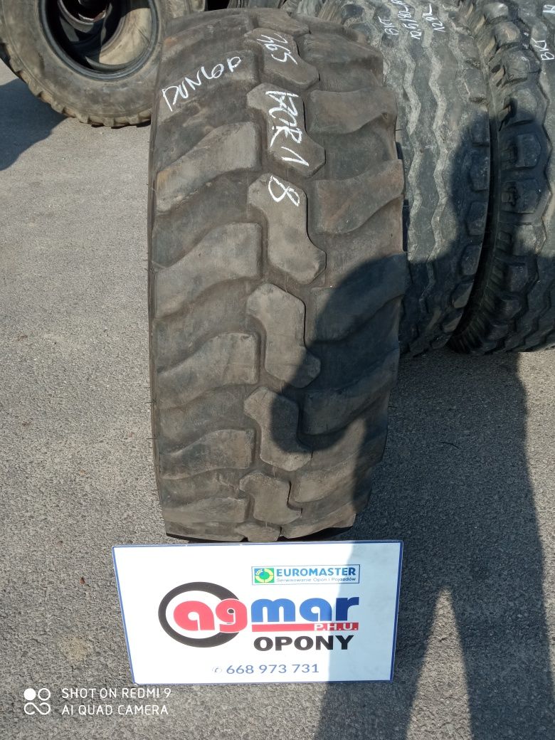 365/70R18 Dunlop opona używana rolnicza przemysłowa