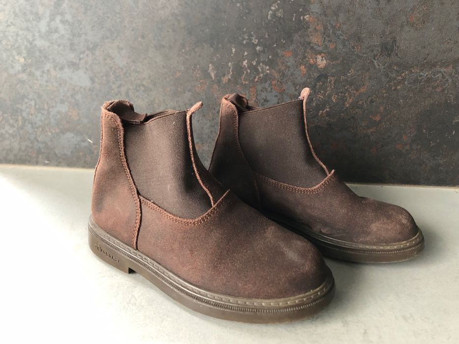 Skórzane sztyblety jeździeckie dla dzieci FOUGANZA Classic rozm 29