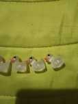 6 patinhos pequenos decoração cor branca ( Portes grátis)