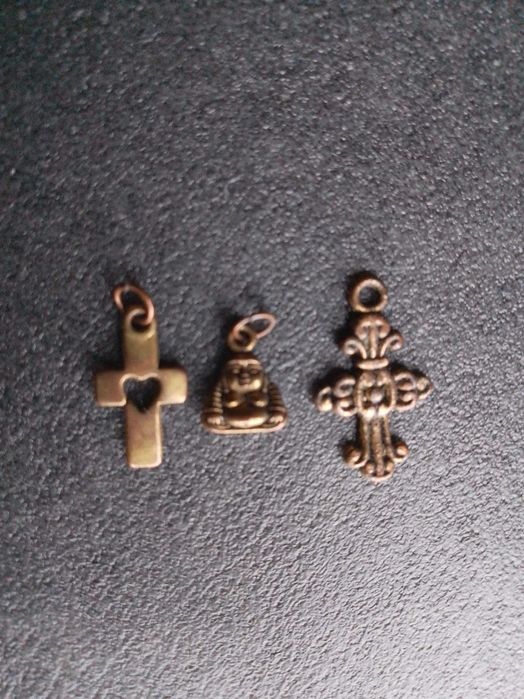 Zawieszki, przywieszki do bransoletki, 3 sztuki, krzyże