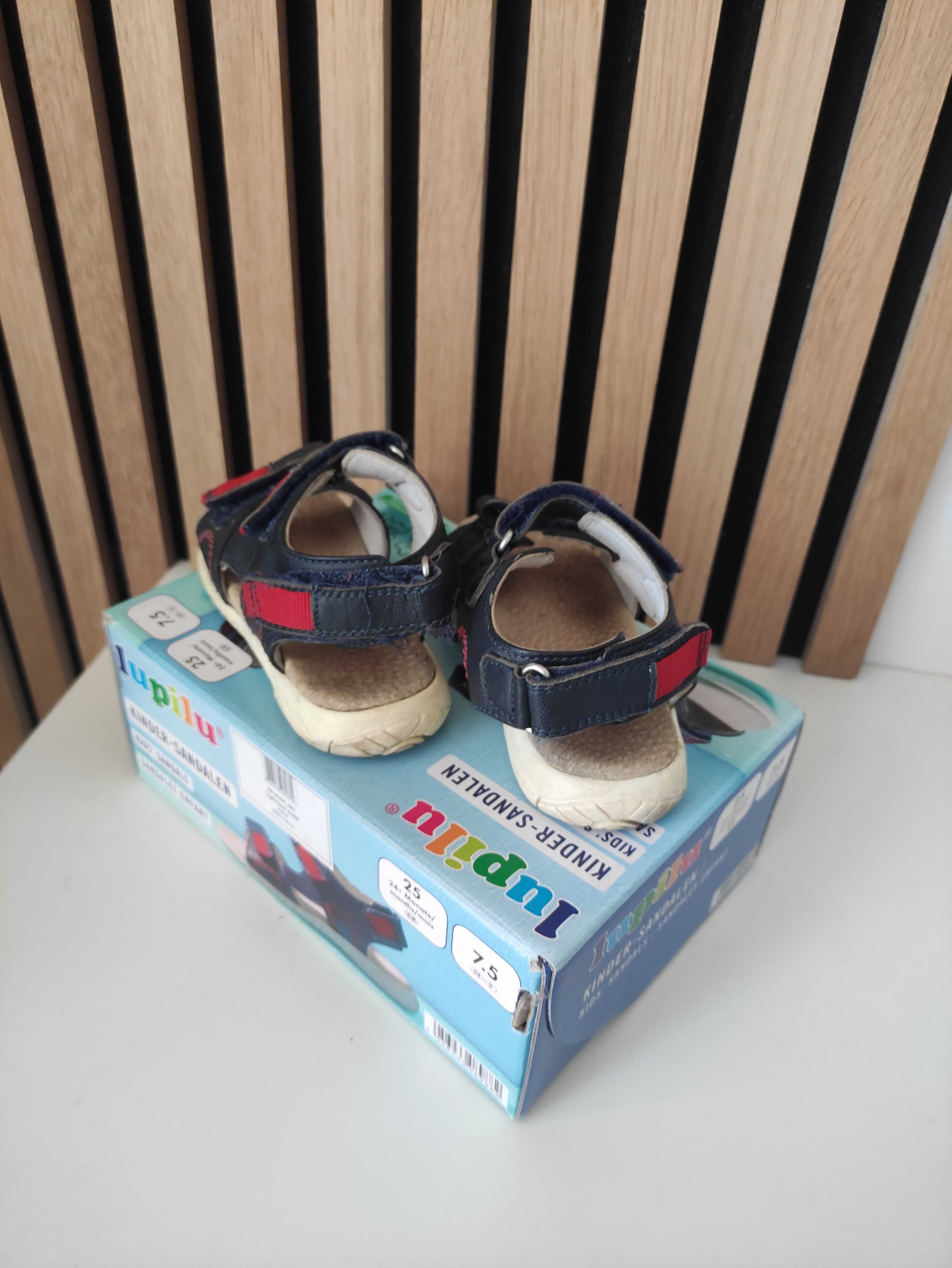 Sandały skóra naturalna niebieski rozmiar 25