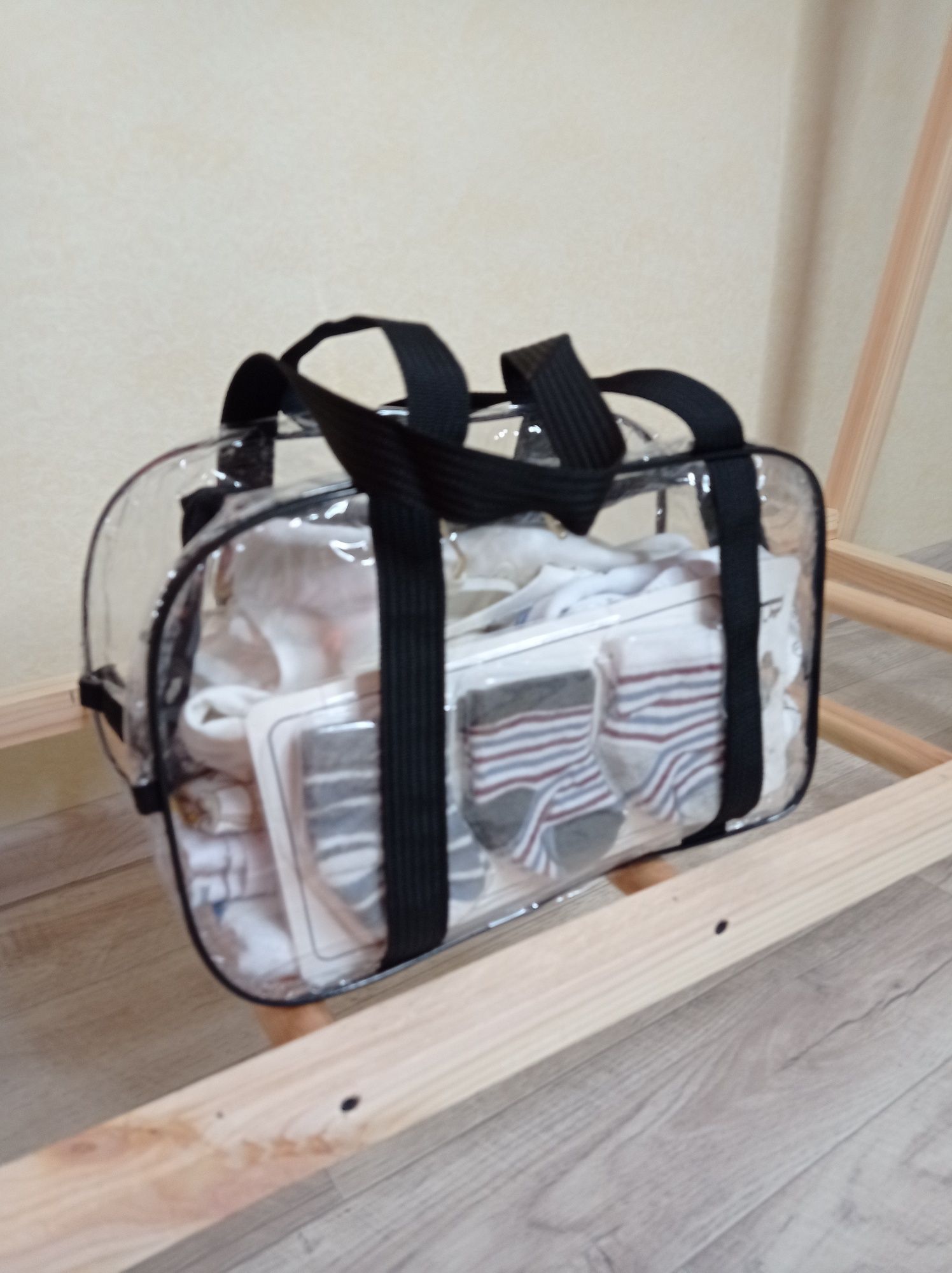 Прозора сумка в пологовий/ сумка в пологовий/ речі для новонароджених