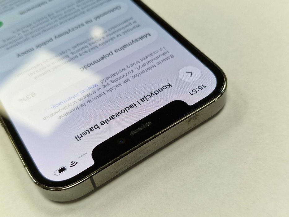 Iphone 12 PRO 128GB/ Graphite/ 83%/ Grade B + ładowarka/ Gwarancja