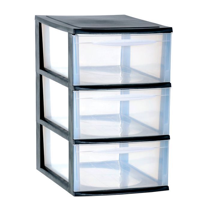 szafka modułowa 3 szuflady a4 duże czarna