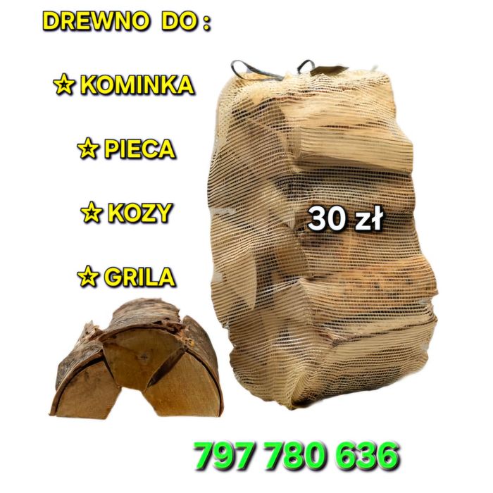 SPRZEDAŻ HURTOWA * Drewno Kominkowe i opałowe *Dąb,Brzoza, CAŁA POLSKA