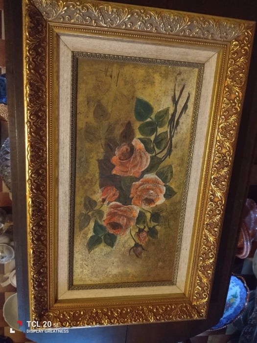 Belo quadro com motivos de rosas