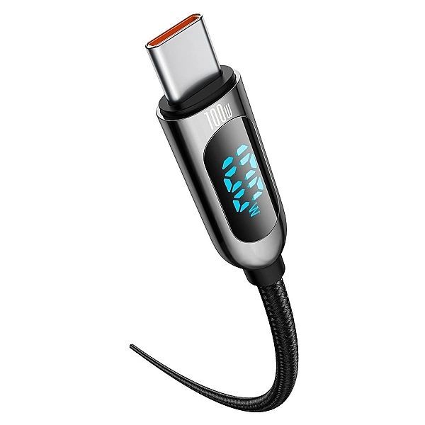 Kabel Baseus Catsk-b01 Usb-c - Usb-c Pd Qc 100w 5a 480Mb/s 1m z wyświe