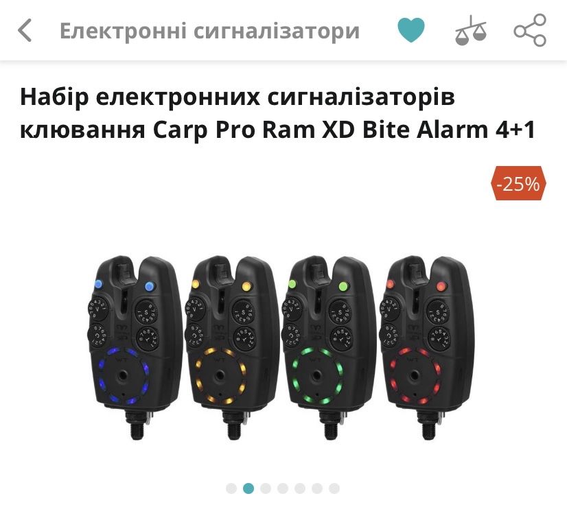 Сигналізатори клювання Carp Pro Ram Xd bite alarm 4+1