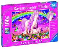 Puzzle 100 Jednorożec Xxl Brokat, Ravensburger