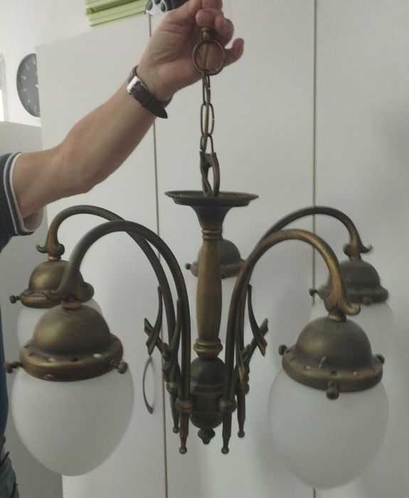 Candeeiro de teto em latão (vintage)