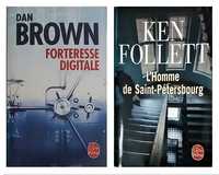 Livros: Ken Follett ; Dan Brown (Portes incluídos)